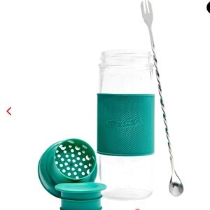 Cocktail Bundle 20oz Mason Jar Silicone Sleeve  Stainless Steel  Shaker Lids NEW